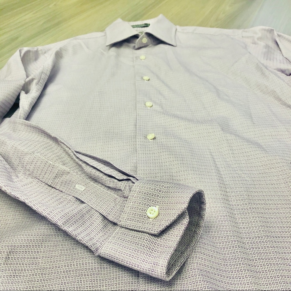 Harry Rosen Dress Shirt Lavender 16R - Picture 3 of 5